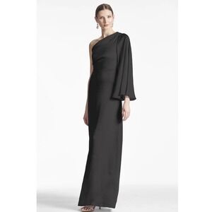 Sachin‎ & Babi Keely Gown Women's  Size 10 Black One Shoulder Gown NWT Cocktail